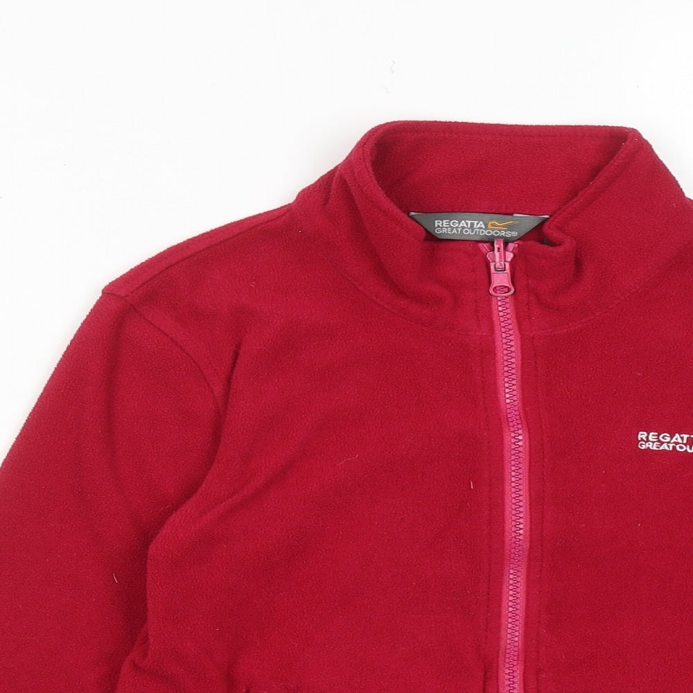 Regatta Girls Red Jacket Size 7-8 Years Zip