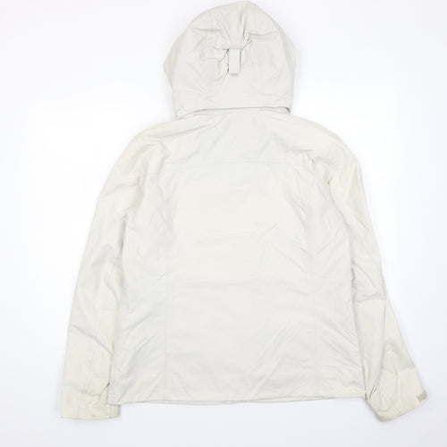 DECATHLON Womens Ivory Windbreaker Jacket Size L Zip