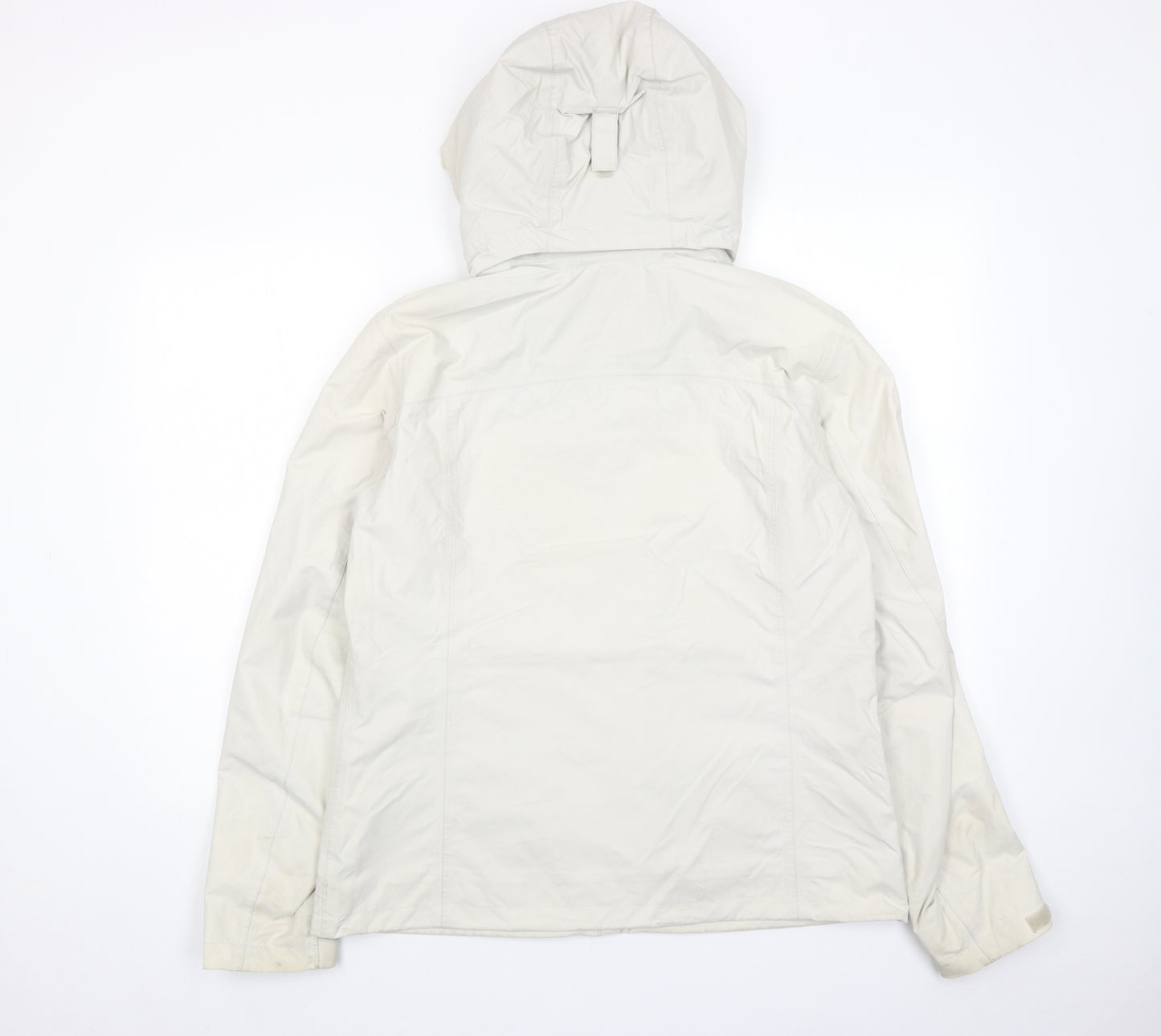 DECATHLON Womens Ivory Windbreaker Jacket Size L Zip