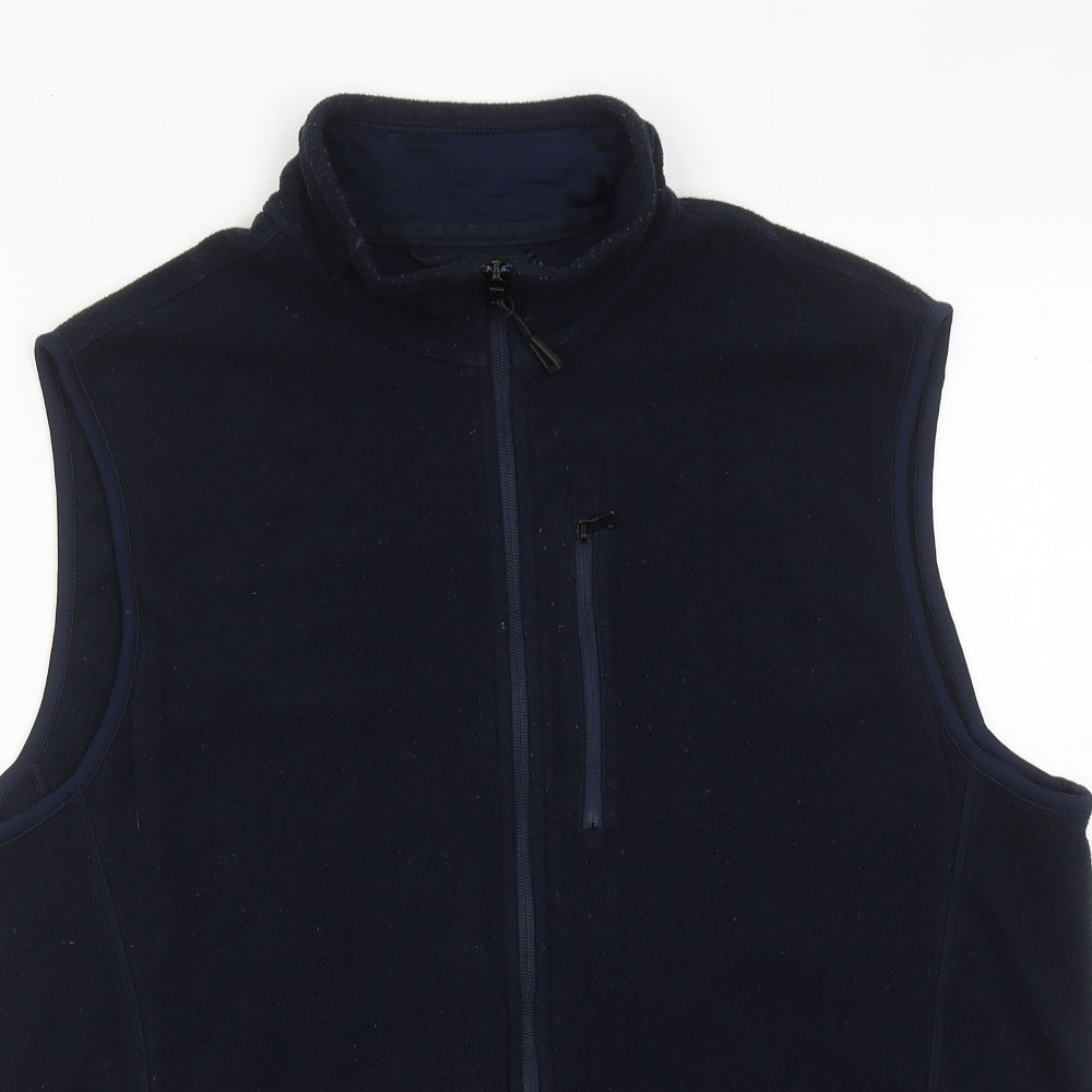 Marks and Spencer Mens Blue Gilet Jacket Size L Zip