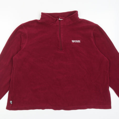 Regatta Womens Purple Polyester Pullover Sweatshirt Size 18 Zip