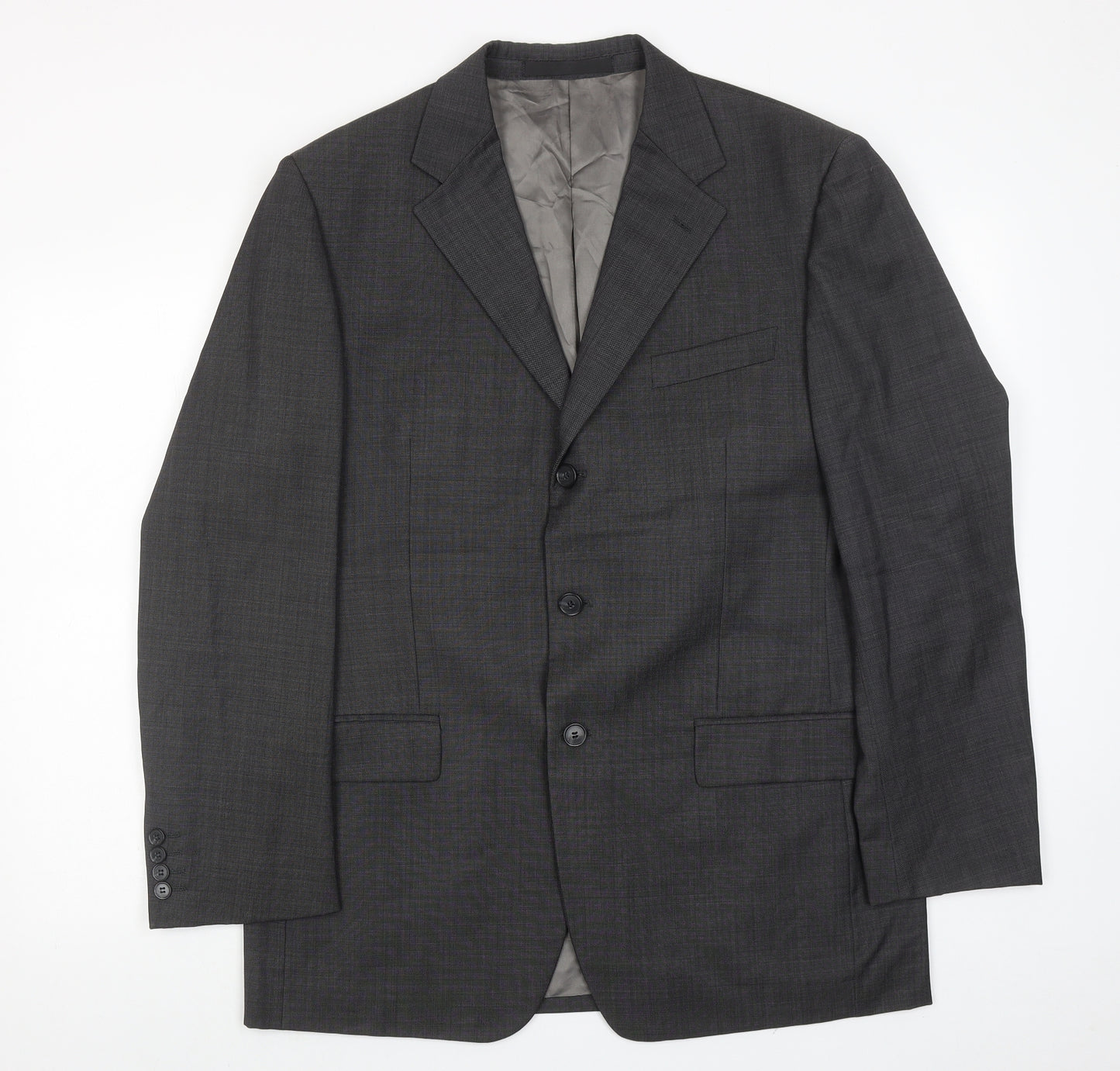 Marks and Spencer Mens Grey Wool Jacket Suit Jacket Size 40 Regular