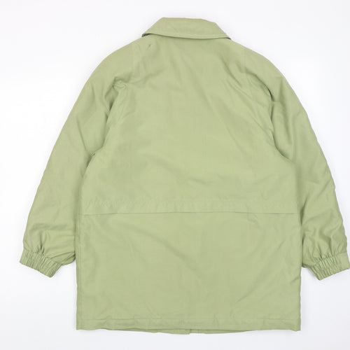Marks and Spencer Womens Green Overcoat Coat Size 10 Button