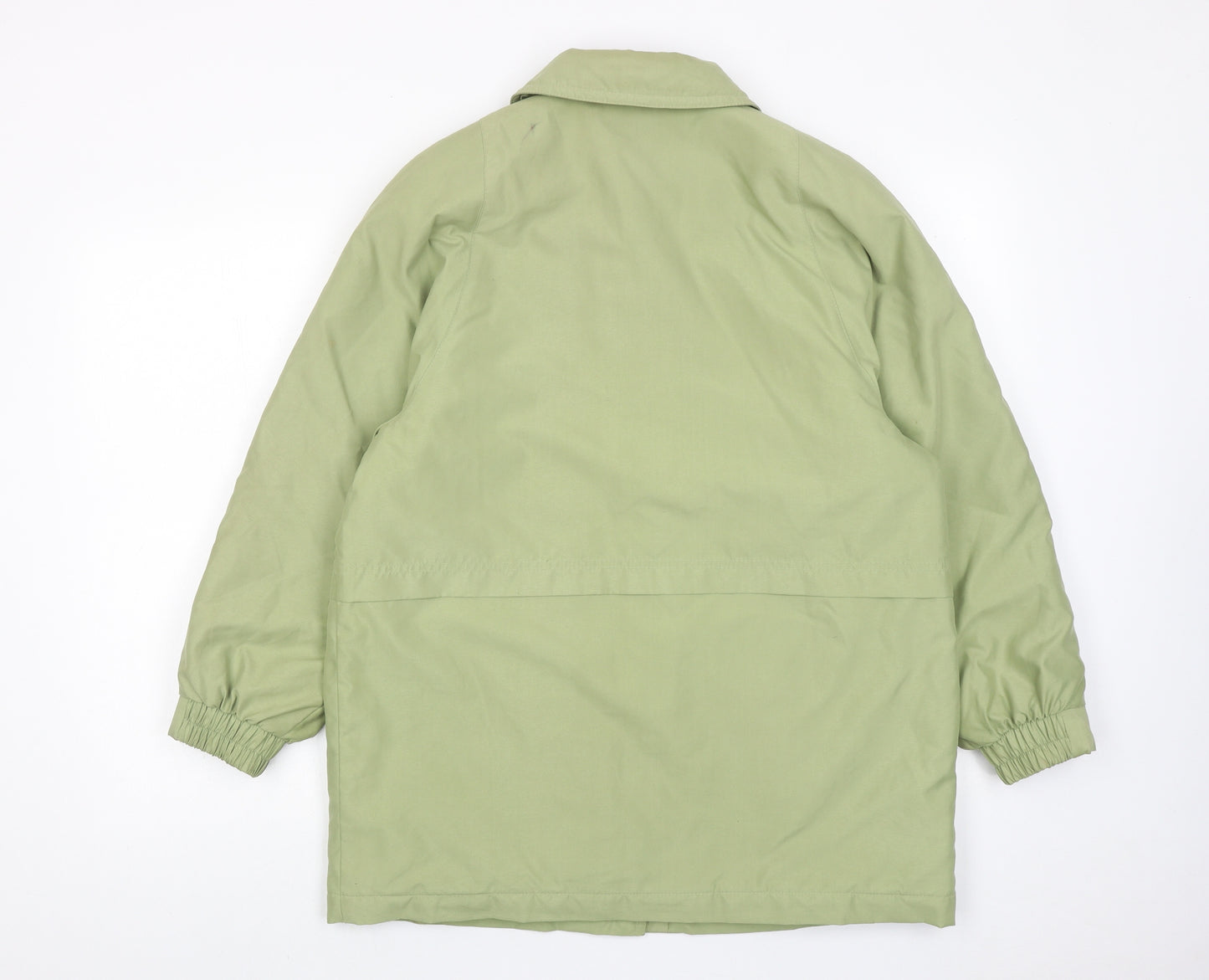 Marks and Spencer Womens Green Overcoat Coat Size 10 Button