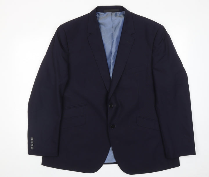 Marks and Spencer Mens Blue Wool Jacket Suit Jacket Size 40 Regular