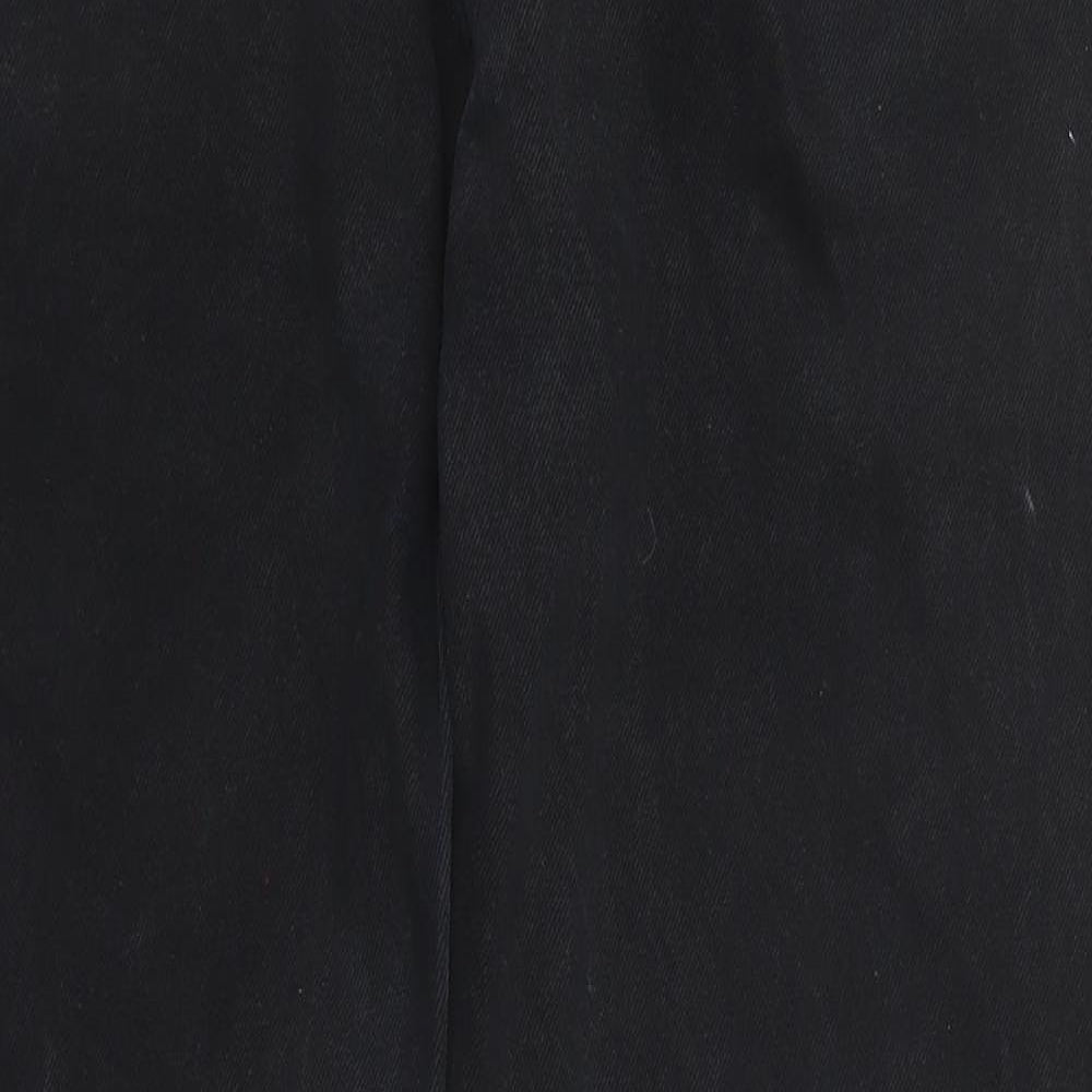Levi's Mens Black Cotton Straight Jeans Size 34 in Regular Zip
