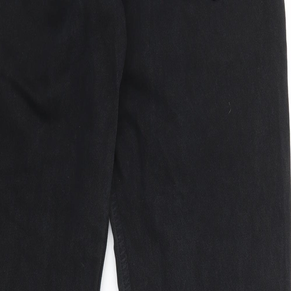 Levi's Mens Black Cotton Straight Jeans Size 34 in Regular Zip