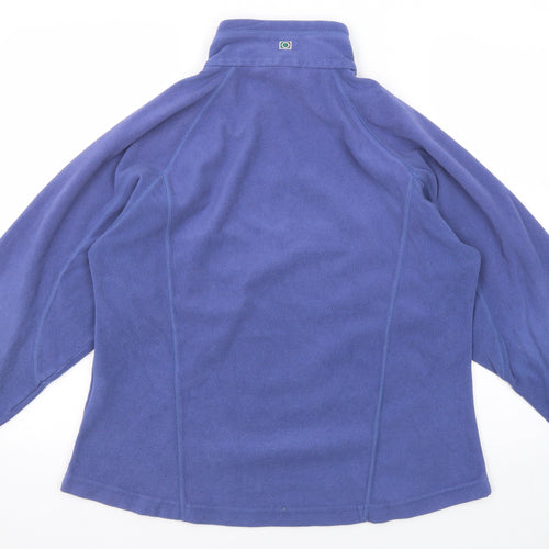 Outdoor Scene Womens Blue Polyester Pullover Sweatshirt Size 12 Zip - Size 12-14