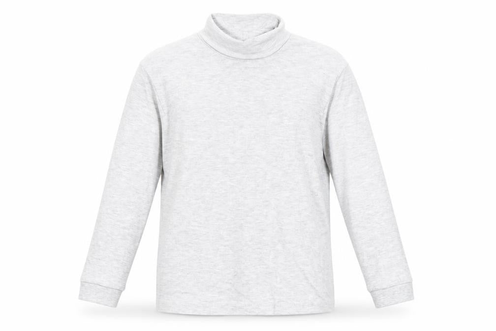 Front view of Marks & Spencer boys’ grey polyester basic t-shirt, size 9-10, years high neck pullover