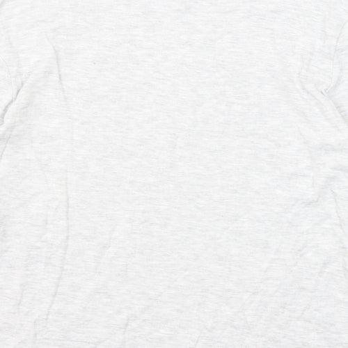 Marks and Spencer Boys Grey Polyester Basic T-Shirt Size 9-10 Years High Neck Pullover
