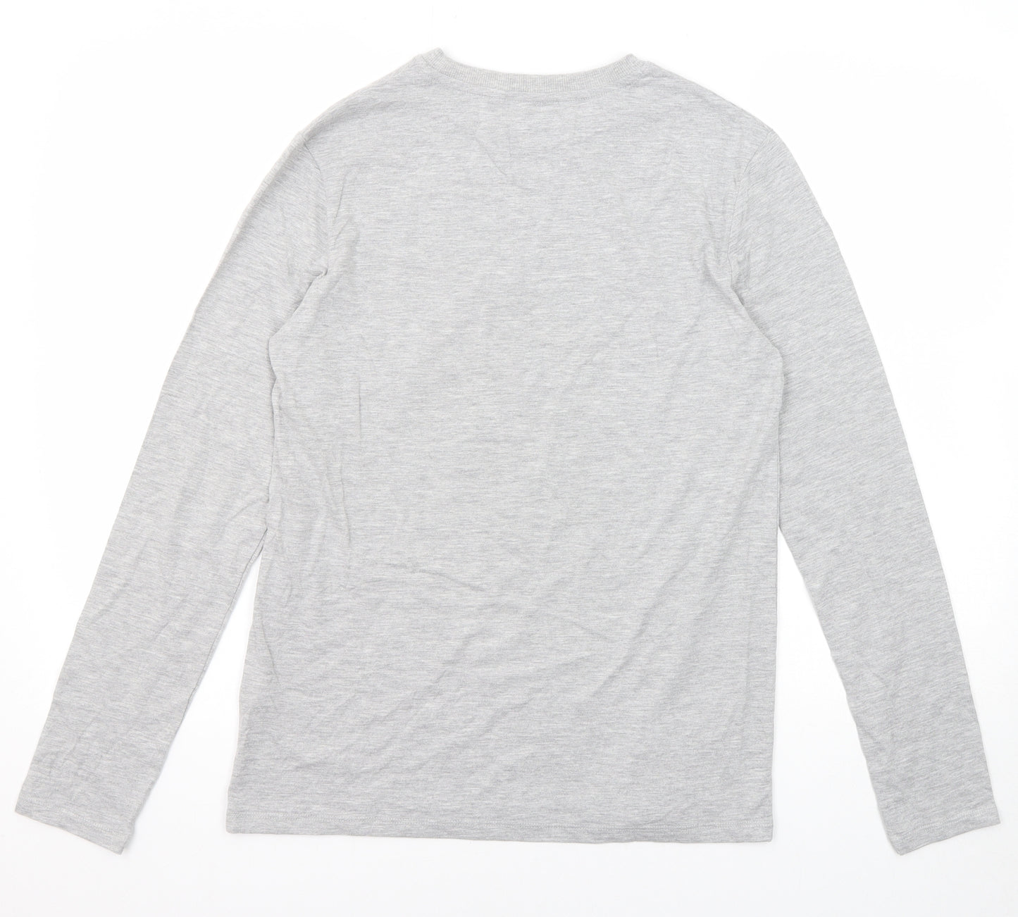 Marks and Spencer Boys Grey Polyester Basic T-Shirt Size 13-14 Years Round Neck Pullover - Team One Football
