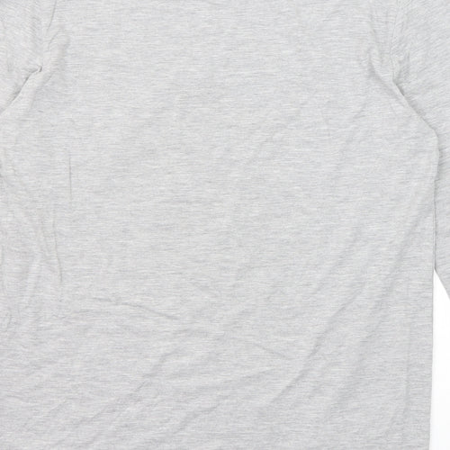 Marks and Spencer Boys Grey Polyester Basic T-Shirt Size 13-14 Years Round Neck Pullover - Team One Football