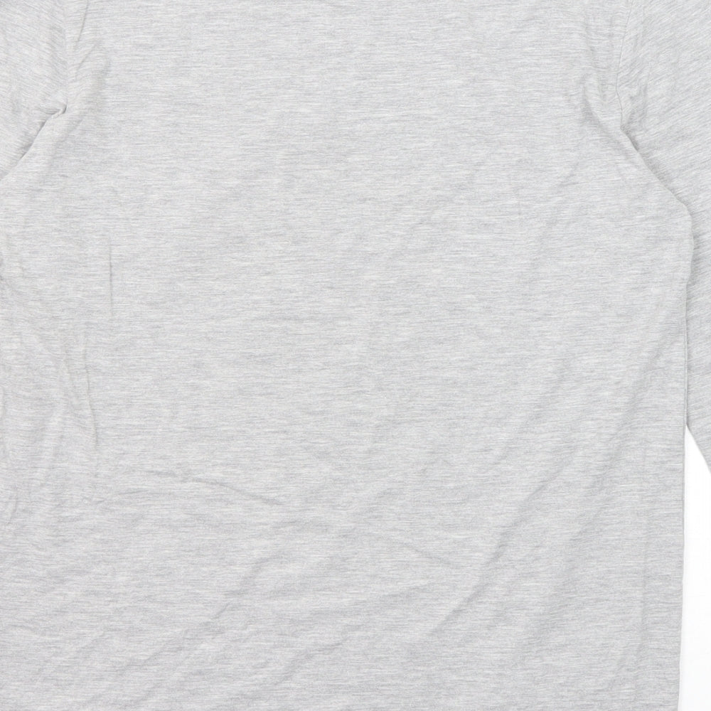 Marks and Spencer Boys Grey Polyester Basic T-Shirt Size 13-14 Years Round Neck Pullover - Team One Football