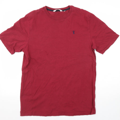 NEXT Mens Red Cotton T-Shirt Size M Round Neck - Tall fit