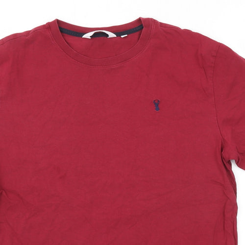 NEXT Mens Red Cotton T-Shirt Size M Round Neck - Tall fit