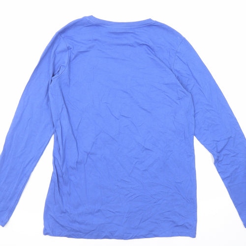 Marks and Spencer Boys Blue Polyester Basic T-Shirt Size 13-14 Years Round Neck Pullover - Game Over