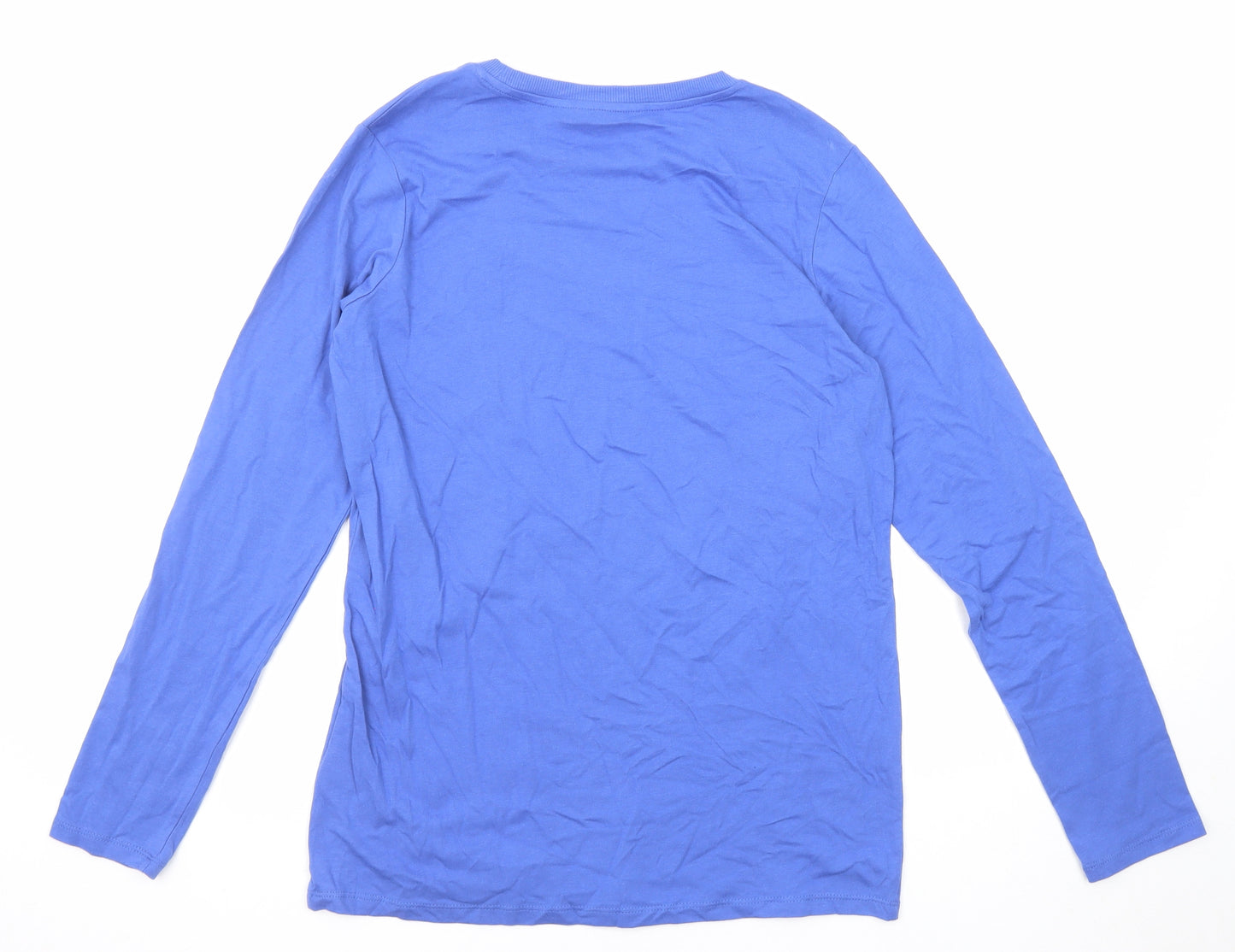 Marks and Spencer Boys Blue Polyester Basic T-Shirt Size 13-14 Years Round Neck Pullover - Game Over