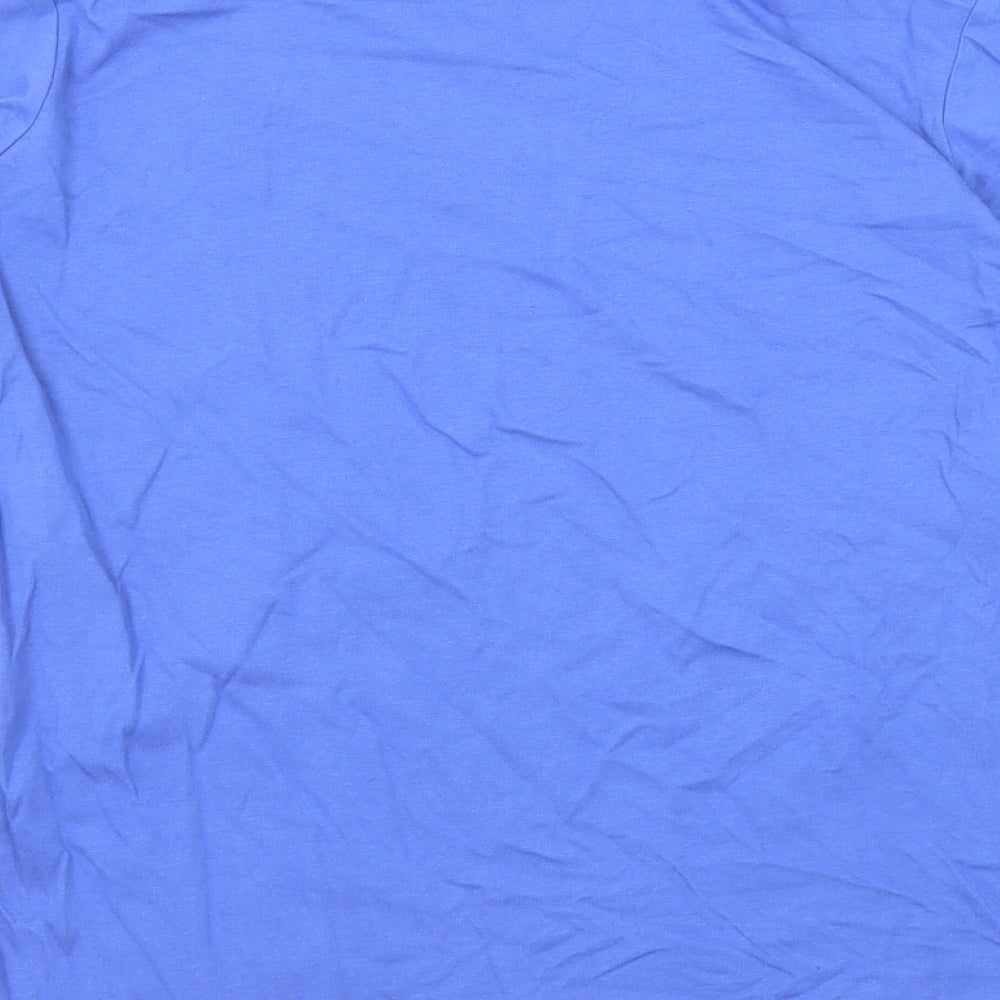 Marks and Spencer Boys Blue Polyester Basic T-Shirt Size 13-14 Years Round Neck Pullover - Game Over