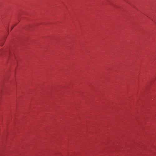 Zara Girls Red Cotton Basic T-Shirt Size 8 Years Round Neck Pullover