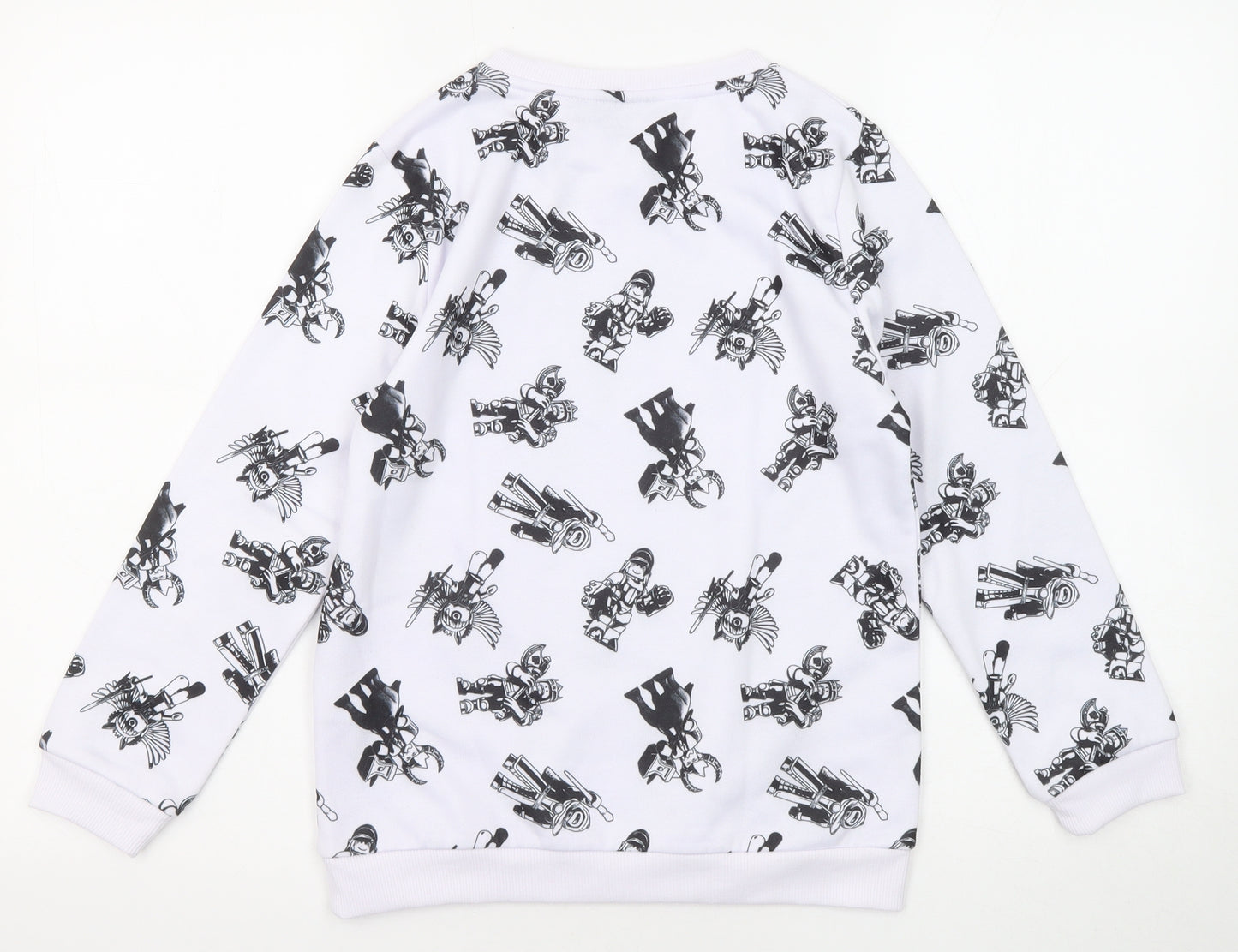 Roblox Boys Black Geometric Polyester Pullover Sweatshirt Size 9-10 Years Pullover