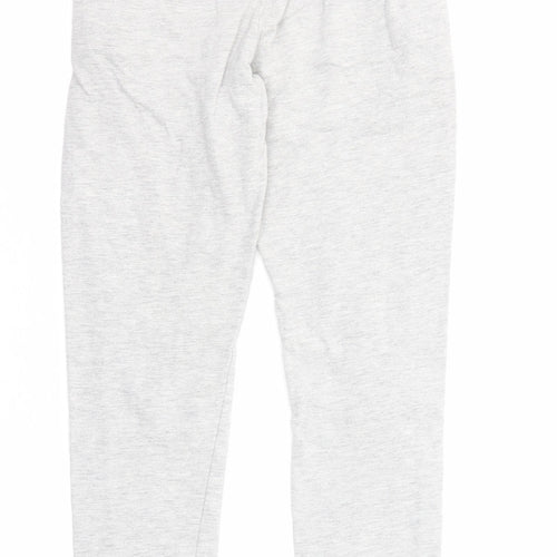 NEXT Boys Grey Cotton Jogger Trousers Size 9 Years Regular Drawstring