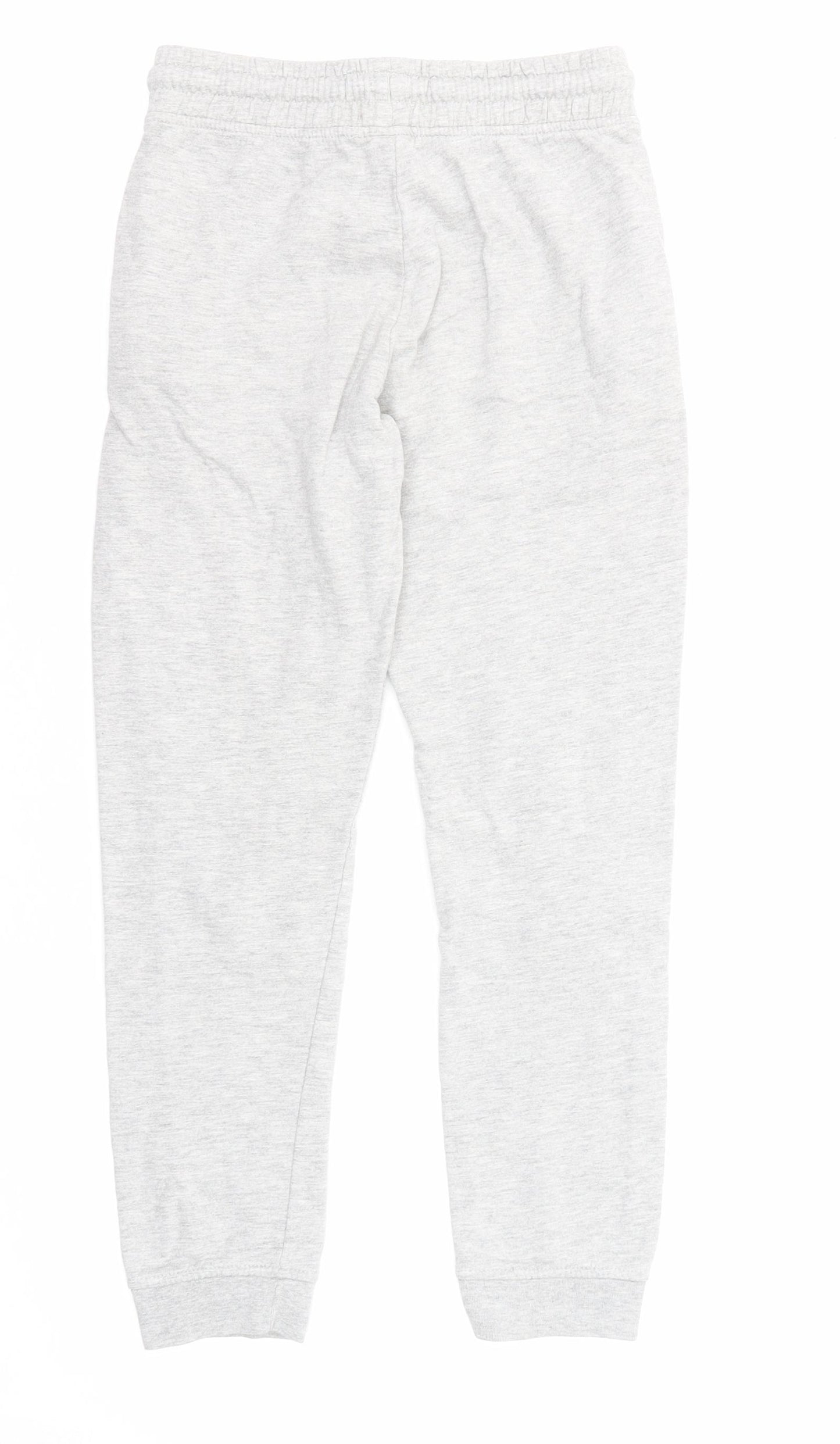 NEXT Boys Grey Cotton Jogger Trousers Size 9 Years Regular Drawstring