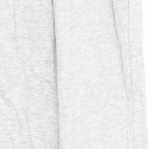 NEXT Boys Grey Cotton Jogger Trousers Size 9 Years Regular Drawstring