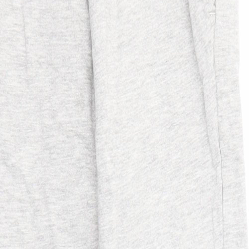 NEXT Boys Grey Cotton Jogger Trousers Size 9 Years Regular Drawstring
