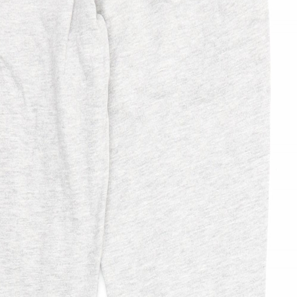 NEXT Boys Grey Cotton Jogger Trousers Size 9 Years Regular Drawstring