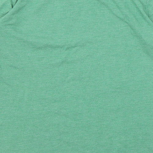 H&M Boys Green Cotton Basic T-Shirt Size 9-10 Years Round Neck Pullover - Jurassic World