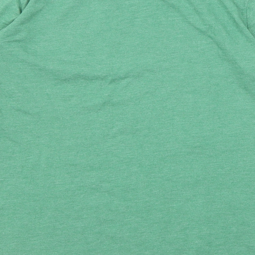 H&M Boys Green Cotton Basic T-Shirt Size 9-10 Years Round Neck Pullover - Jurassic World