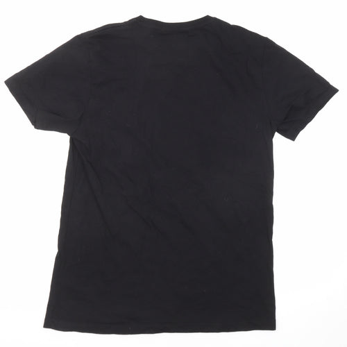 NEXT Mens Black Cotton T-Shirt Size M Round Neck