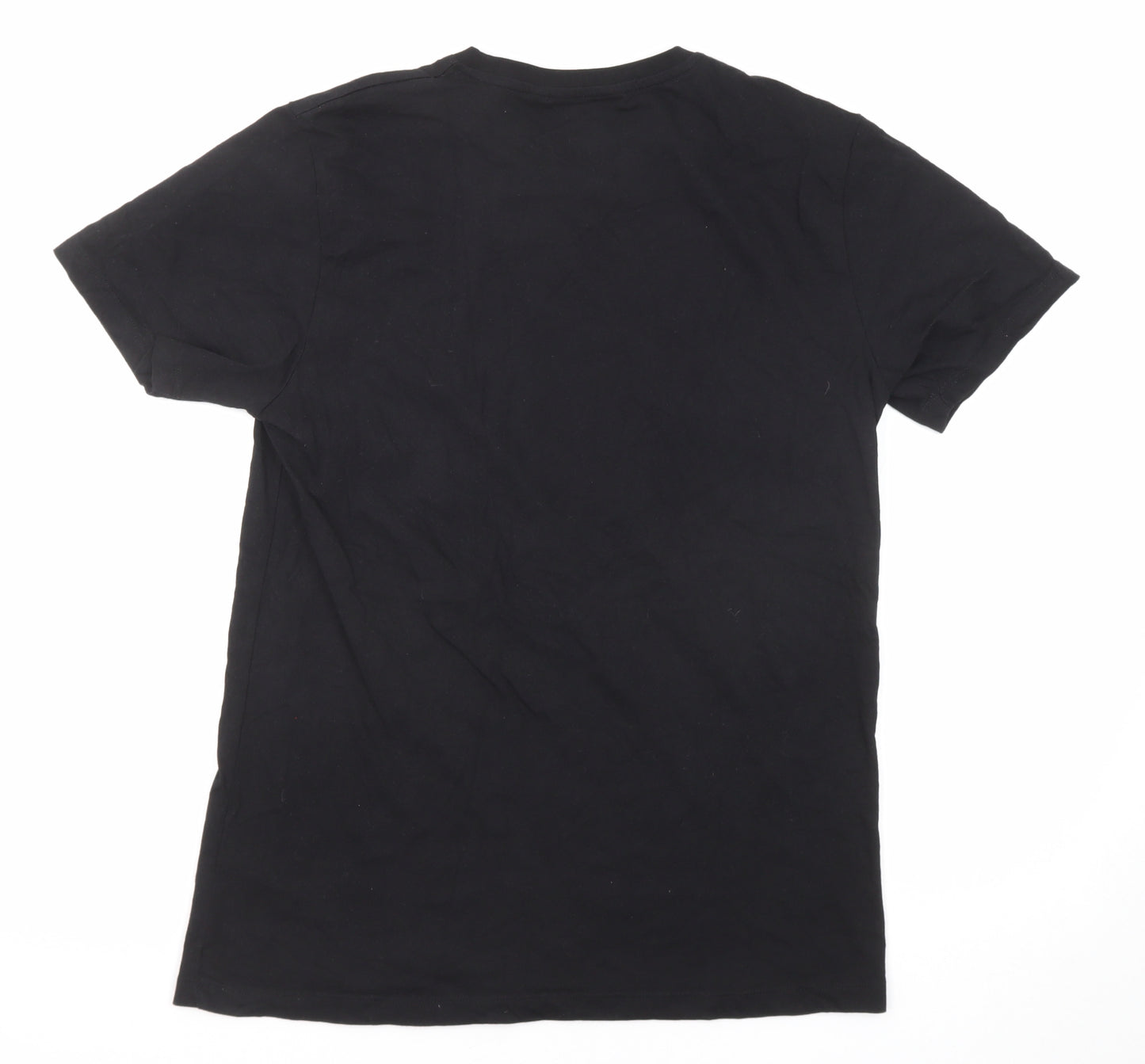 NEXT Mens Black Cotton T-Shirt Size M Round Neck