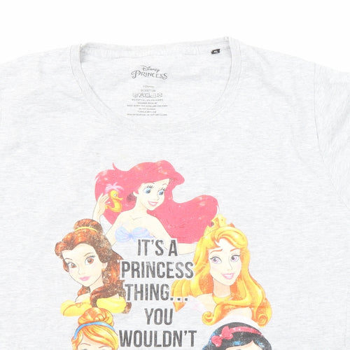 Disney Womens Grey Cotton Basic T-Shirt Size XL Scoop Neck - It's A Princess Thing... You Wouldn't Understand.