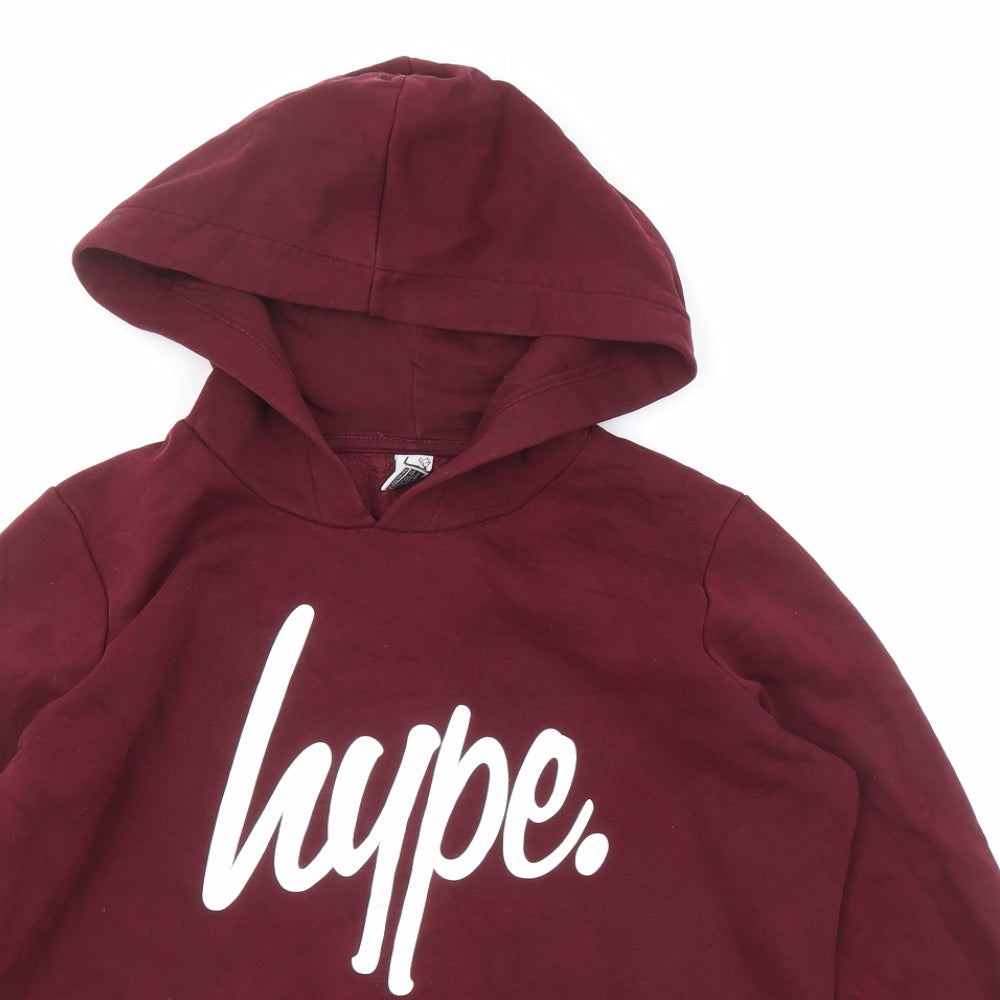 Hype Girls Purple Cotton Pullover Hoodie Size 13 Years Pullover