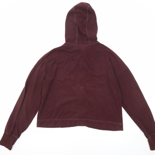 Sweaty Betty Womens Purple Cotton Full Zip Hoodie Size M Zip