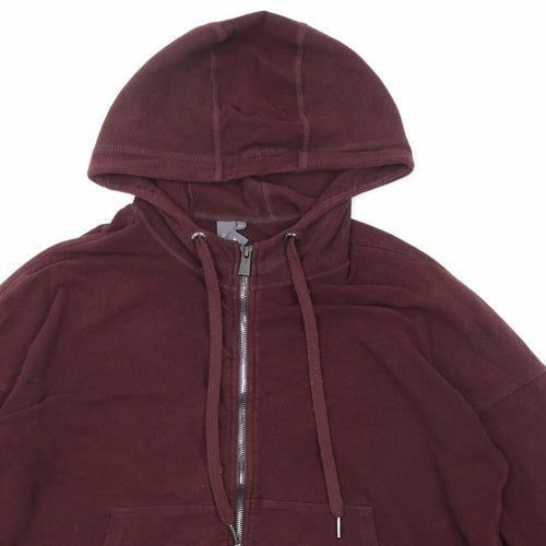 Sweaty Betty Womens Purple Cotton Full Zip Hoodie Size M Zip