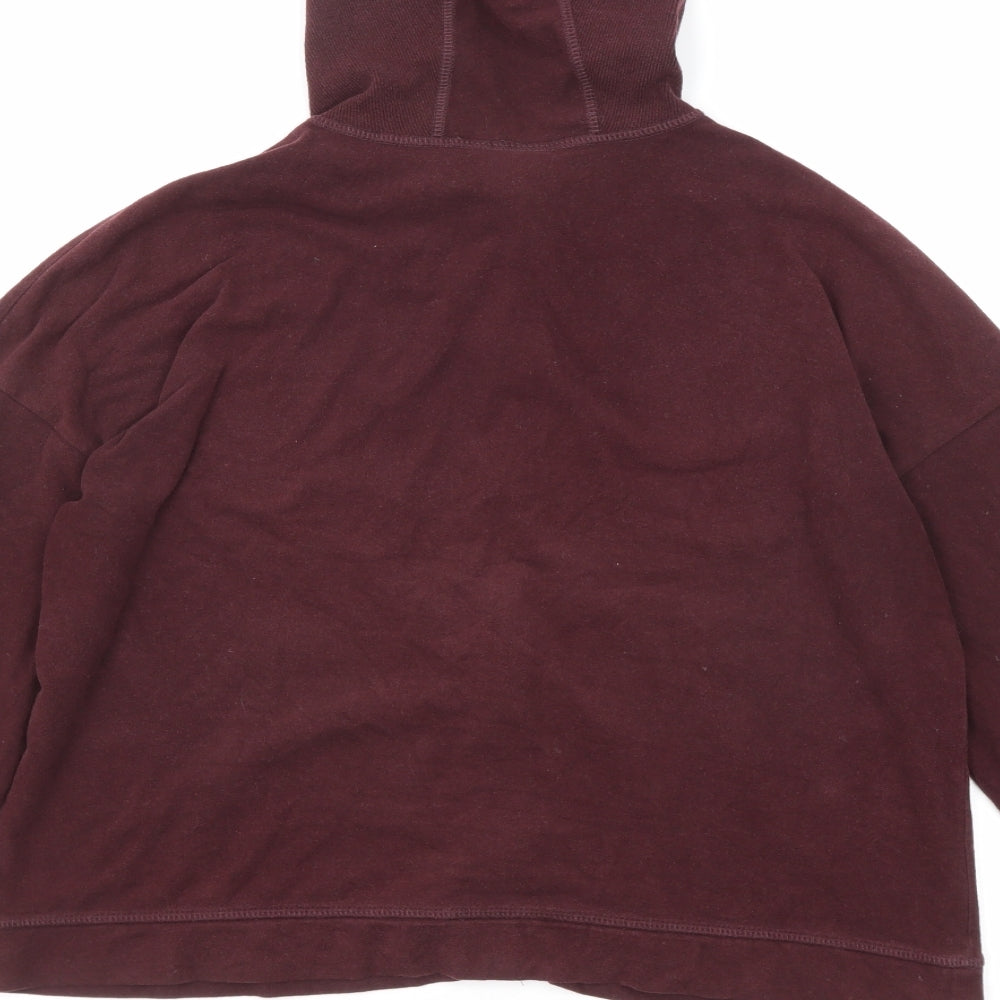 Sweaty Betty Womens Purple Cotton Full Zip Hoodie Size M Zip