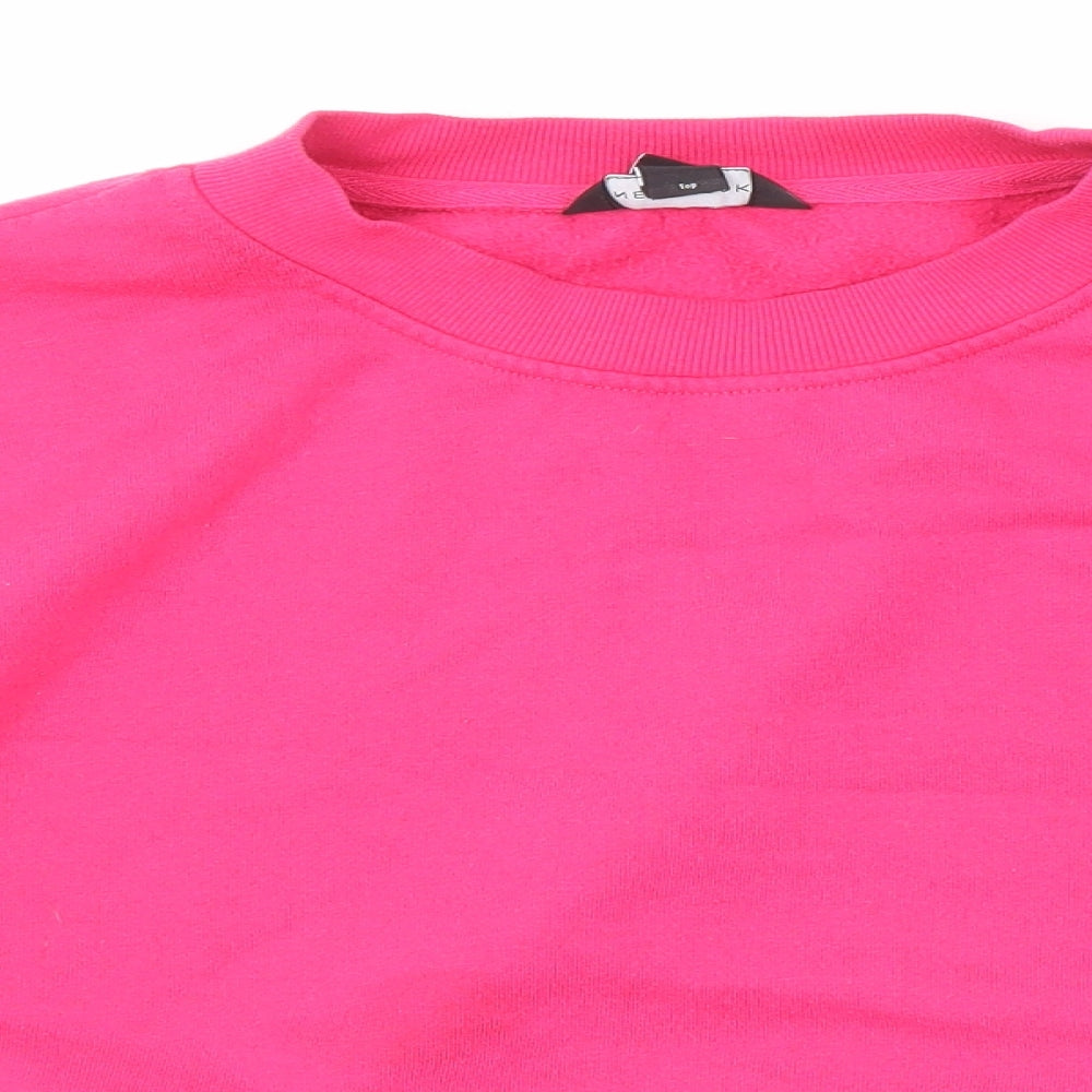 New Look Womens Pink Polyester Pullover Sweatshirt Size 10 Pullover
