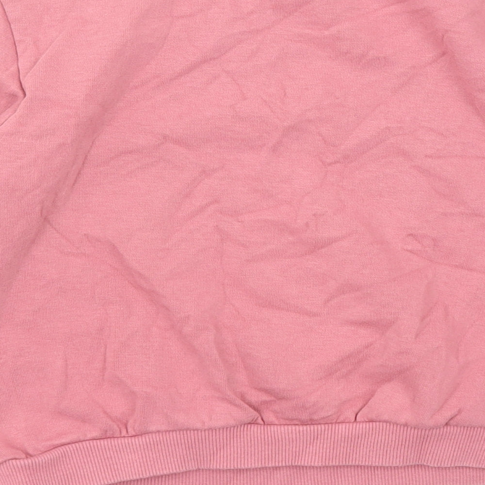 H&M Girls Pink Cotton Pullover Sweatshirt Size 6-7 Years Pullover - Rabbits Ballerinas, Age 6-8