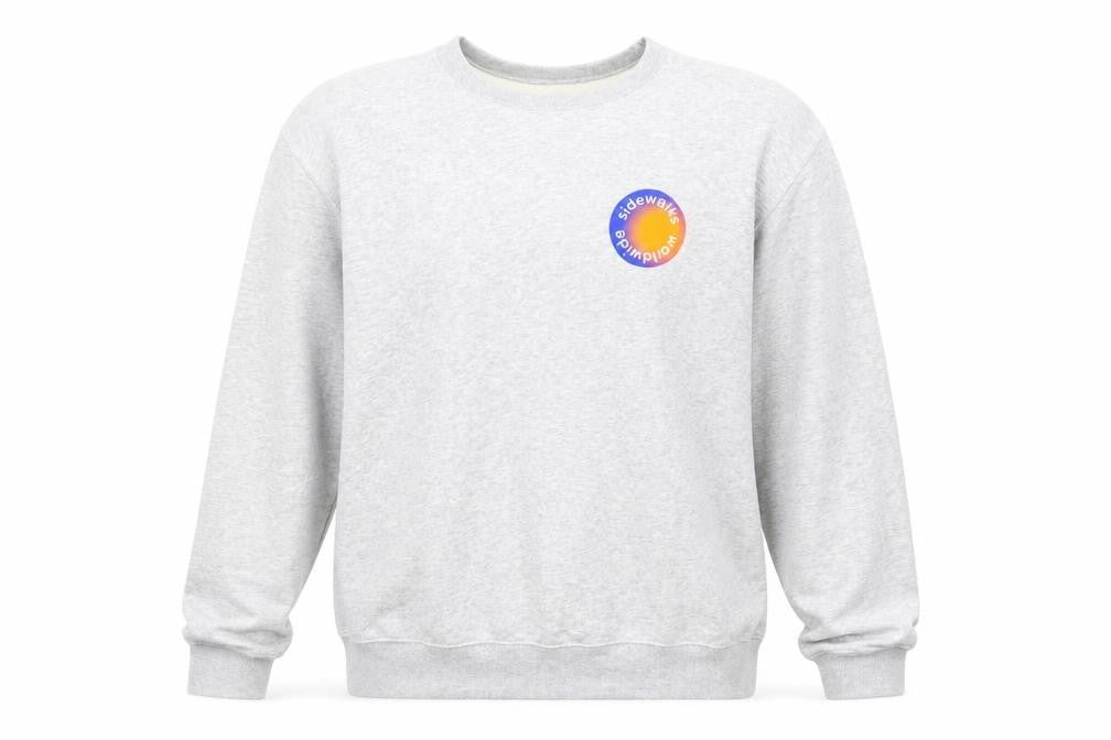 Front view of H&M men’s grey cotton pullover sweatshirt, size XL, - sidewalks worldwide