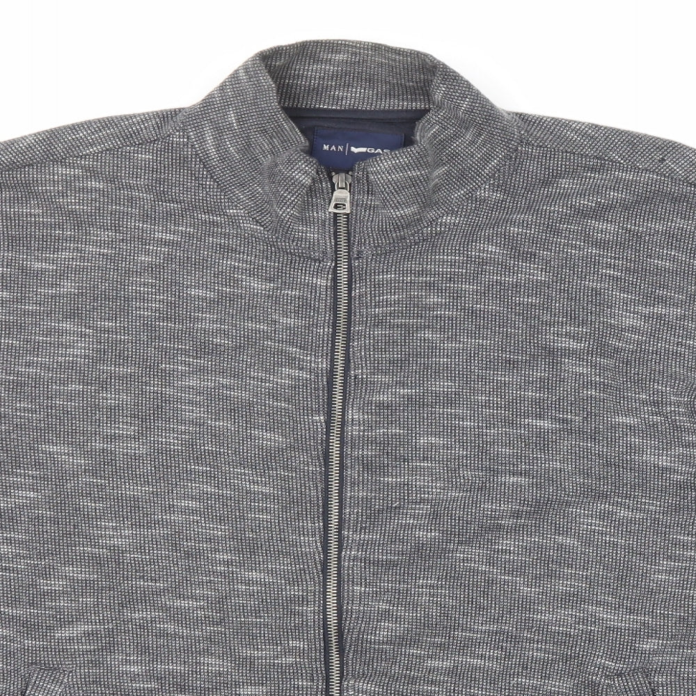 GAS Mens Grey Geometric Jacket Size XL Zip