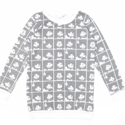 Disney Womens Grey Polyester Pullover Sweatshirt Size 6 Pullover - Mickey Mouse