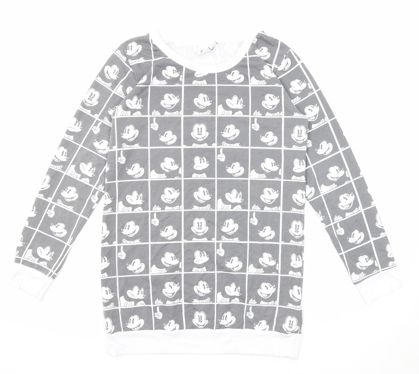 Disney Womens Grey Polyester Pullover Sweatshirt Size 6 Pullover - Mickey Mouse