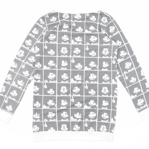 Disney Womens Grey Polyester Pullover Sweatshirt Size 6 Pullover - Mickey Mouse