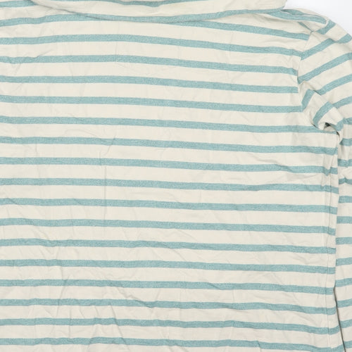 Crew Clothing Womens Ivory Striped Cotton Pullover Sweatshirt Size 12 Pullover