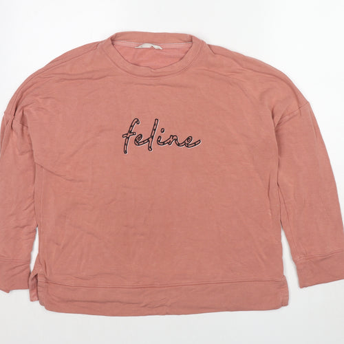 Marks and Spencer Womens Beige Viscose Pullover Sweatshirt Size 14 Pullover - Feline
