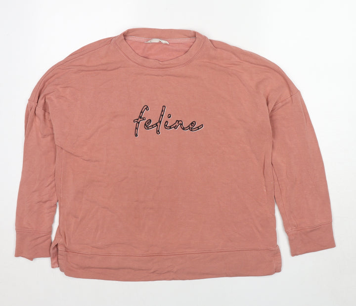 Marks and Spencer Womens Beige Viscose Pullover Sweatshirt Size 14 Pullover - Feline