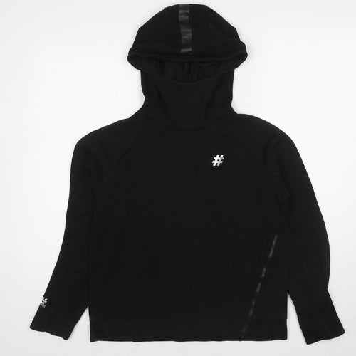 Free The Future Boys Black Cotton Pullover Hoodie Size 13 Years Pullover - Hashtag