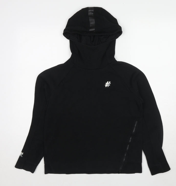 Free The Future Boys Black Cotton Pullover Hoodie Size 13 Years Pullover - Hashtag